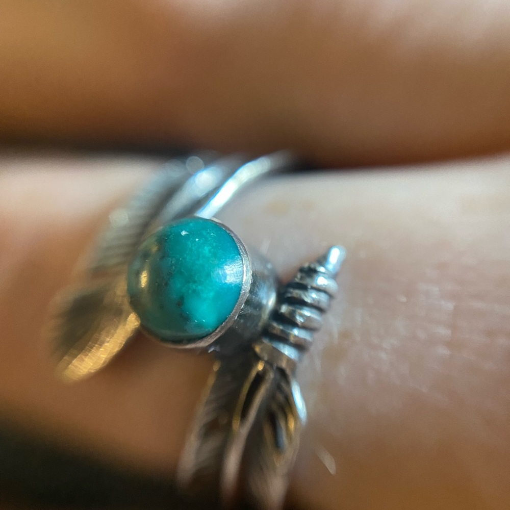 Turquoise feather ring - Picture 4 of 11